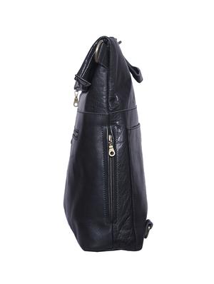black leather utility backpack - 17601417 - Standard Image - 4