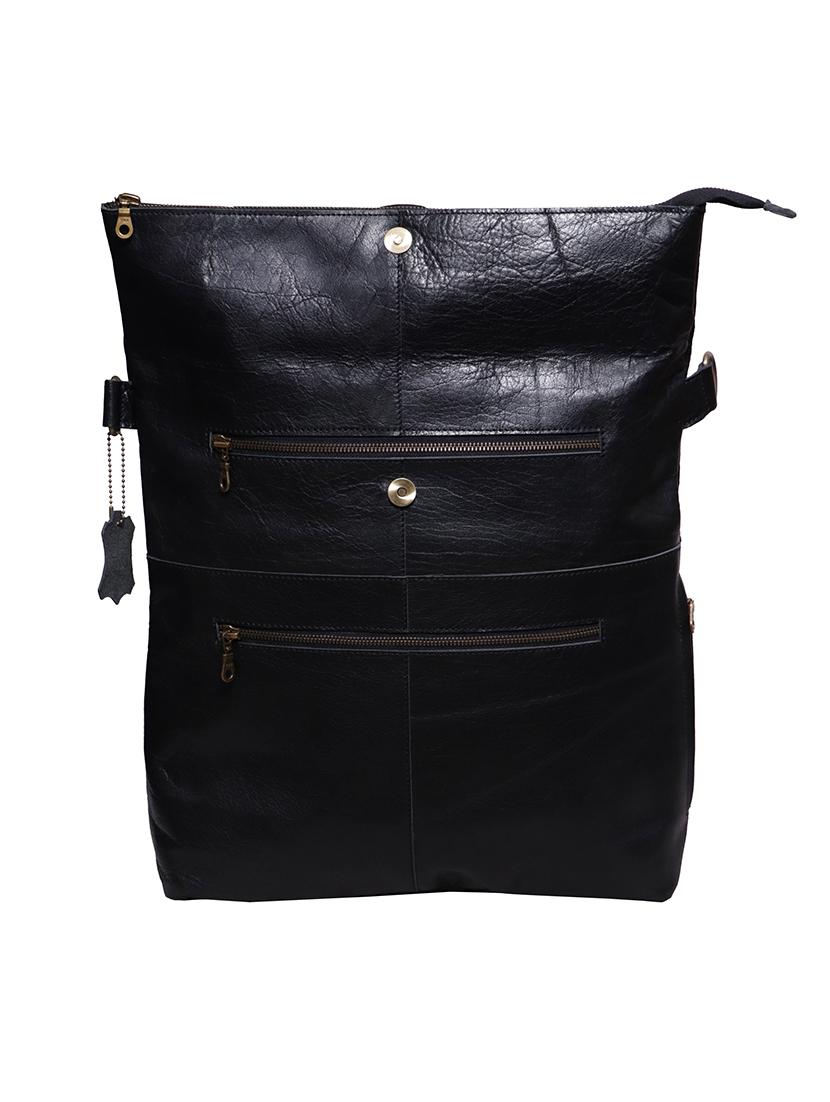 black leather utility backpack - 17601417 - Zoom Image - 5