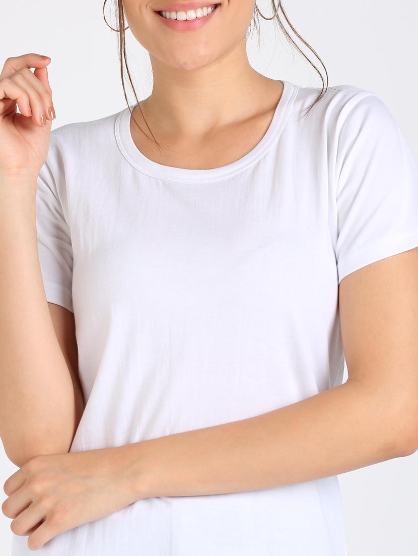 round neck solid tee - 17601530 - Zoom Image - 5