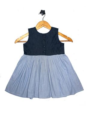 blue cotton frock - 17601678 - Standard Image - 2