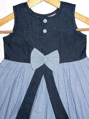 blue cotton frock - 17601678 - Standard Image - 3