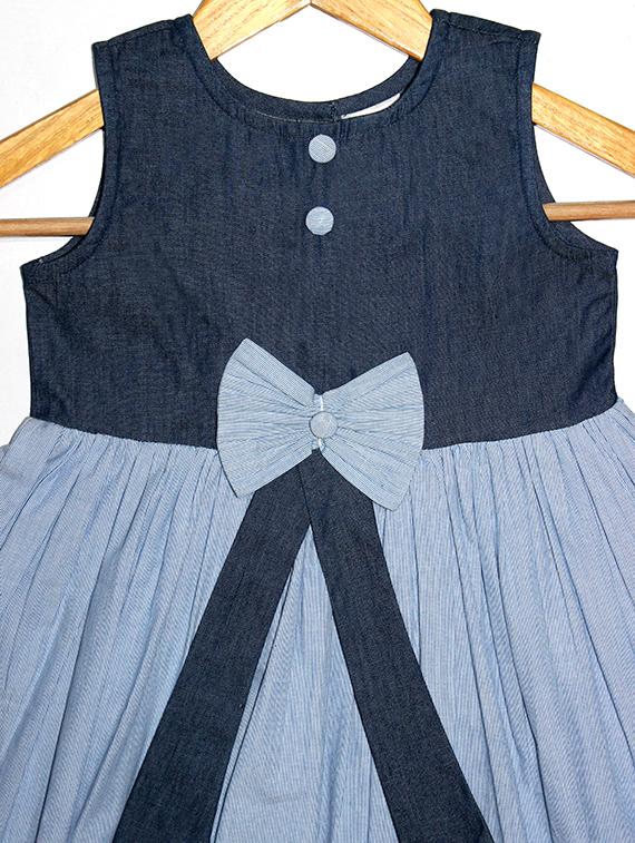 blue cotton frock - 17601678 - Zoom Image - 3