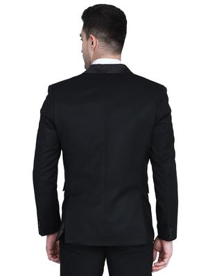 black solid tuxedo blazer - 17602180 - Standard Image - 3