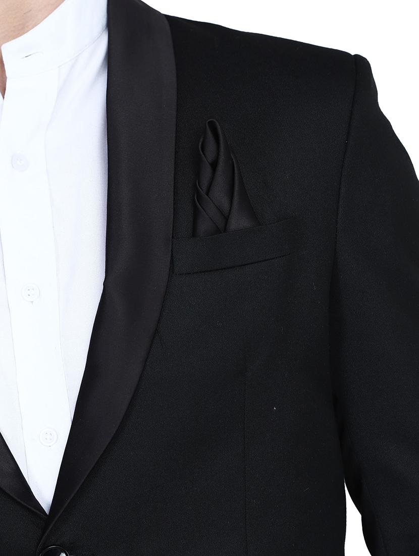 black solid tuxedo blazer - 17602180 - Zoom Image - 4