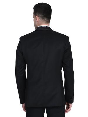 black solid tuxedo formal blazer - 17602182 - Standard Image - 3