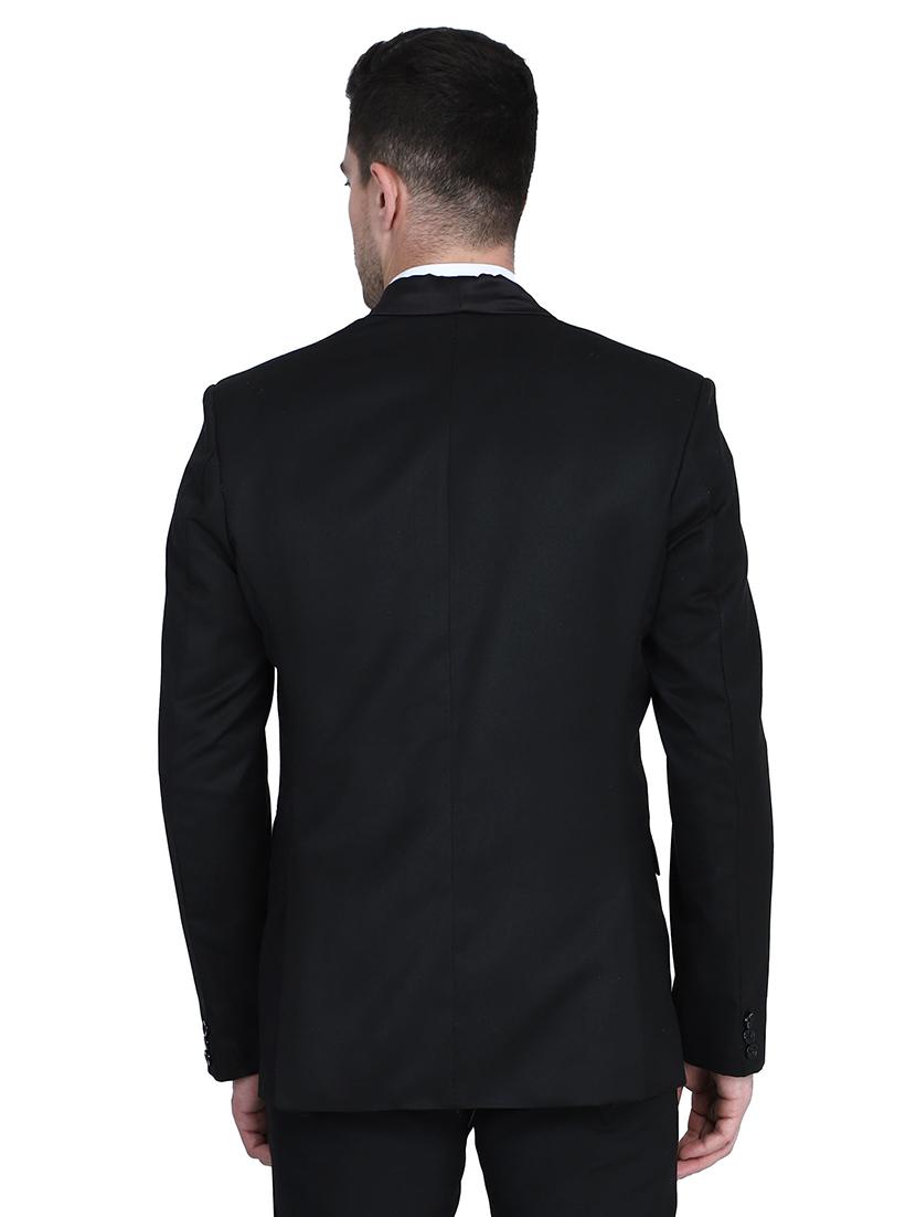 black solid tuxedo formal blazer - 17602182 - Zoom Image - 3