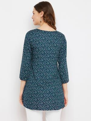 navy rayon straight kurti - 17602247 - Standard Image - 3