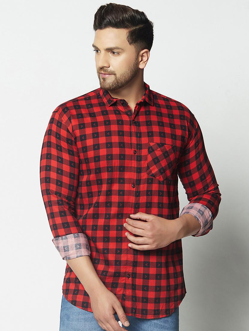 red checkered casual shirt - 17602269 - Zoom Image - 1