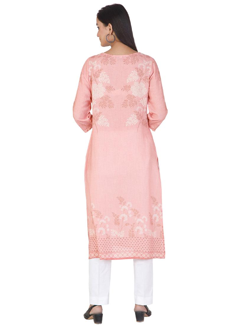 printed straight kurta - 17602581 - Zoom Image - 3