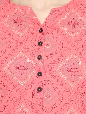 printed straight kurti - 17602781 - Standard Image - 4