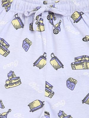 purple cotton nightwear pajama set - 17602860 - Standard Image - 6