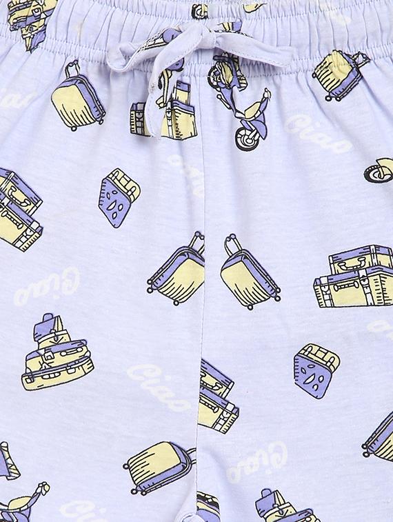 purple cotton nightwear pajama set - 17602860 - Zoom Image - 6