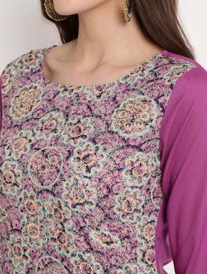 printed straight kurta - 17603007 - Standard Image - 4
