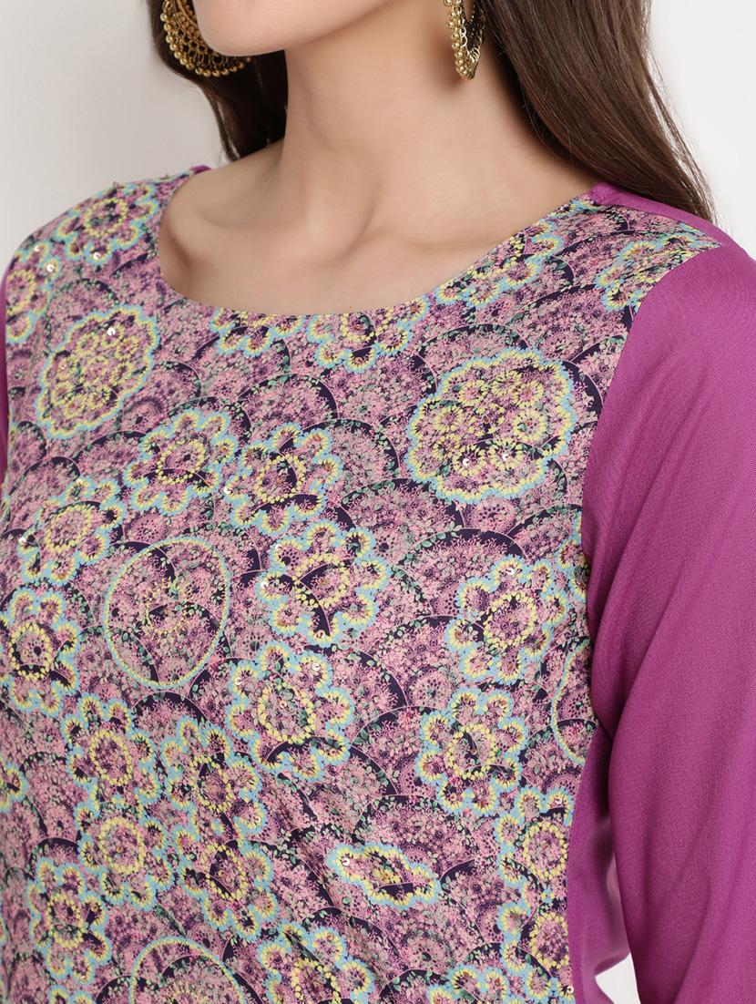 printed straight kurta - 17603007 - Zoom Image - 4