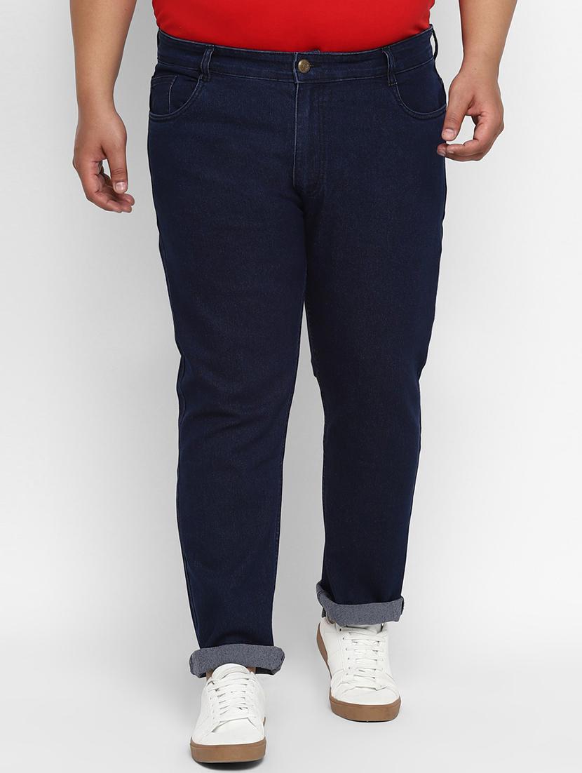 dark blue plain denim jeans - 17603102 - Zoom Image - 1