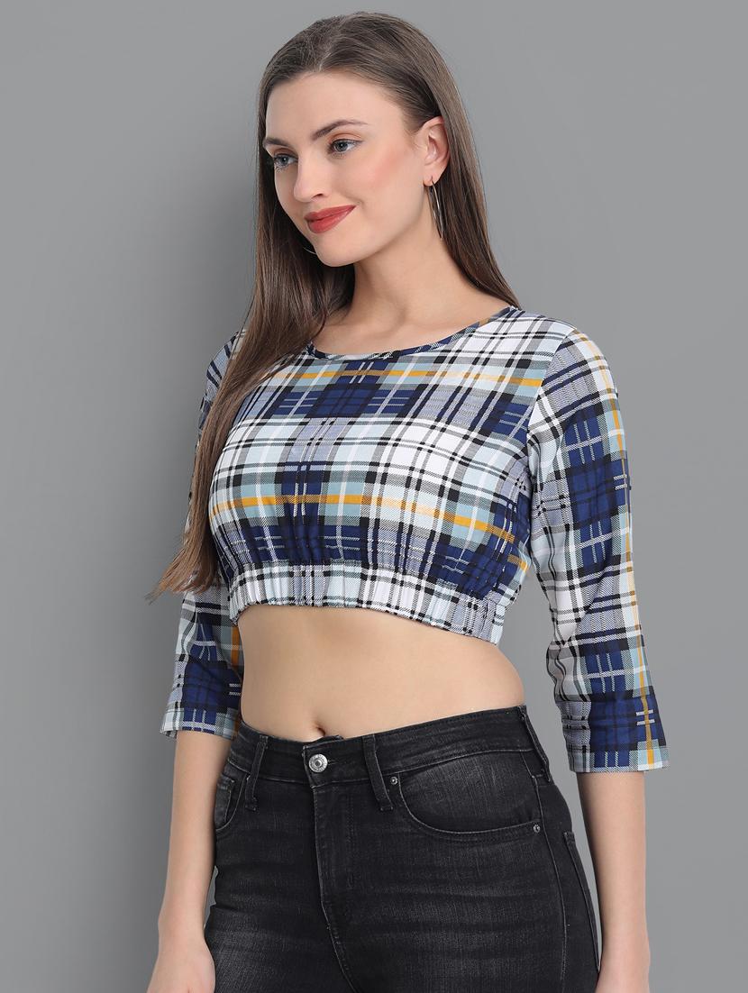 round neck crop top - 17603183 - Zoom Image - 2