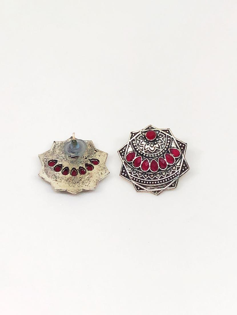 pink copper studs earring - 17603300 - Zoom Image - 2