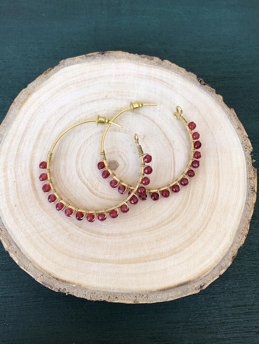 red copper balli earring - 17603307 - Zoom Image - 2