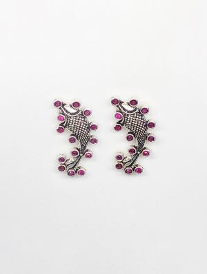 silver metal studs earring - 17603313 - Standard Image - 2