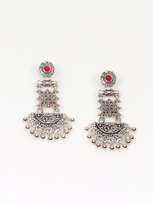 silver metal drop earring - 17603322 - Standard Image - 2