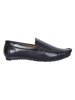 black synthetic slip on loafers - 17603326 - Standard Image - 2