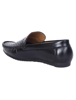 black synthetic slip on loafers - 17603326 - Standard Image - 3