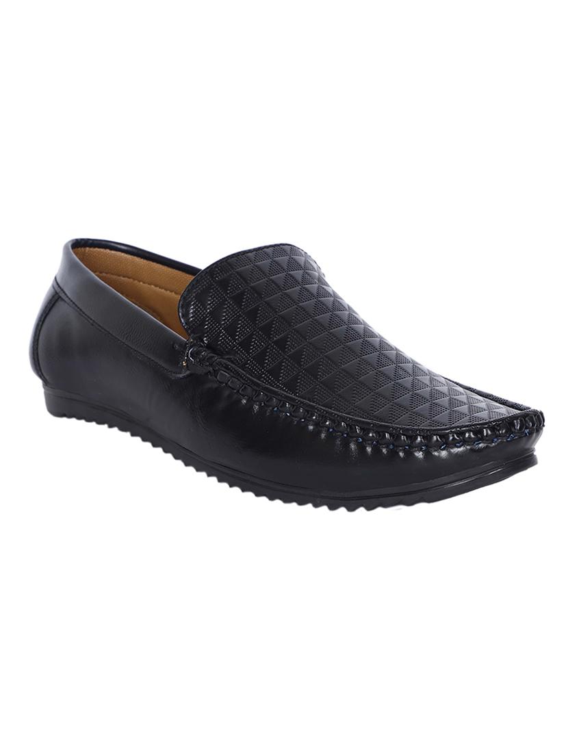 black synthetic slip on loafers - 17603326 - Zoom Image - 1