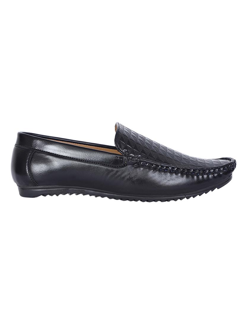 black synthetic slip on loafers - 17603326 - Zoom Image - 2