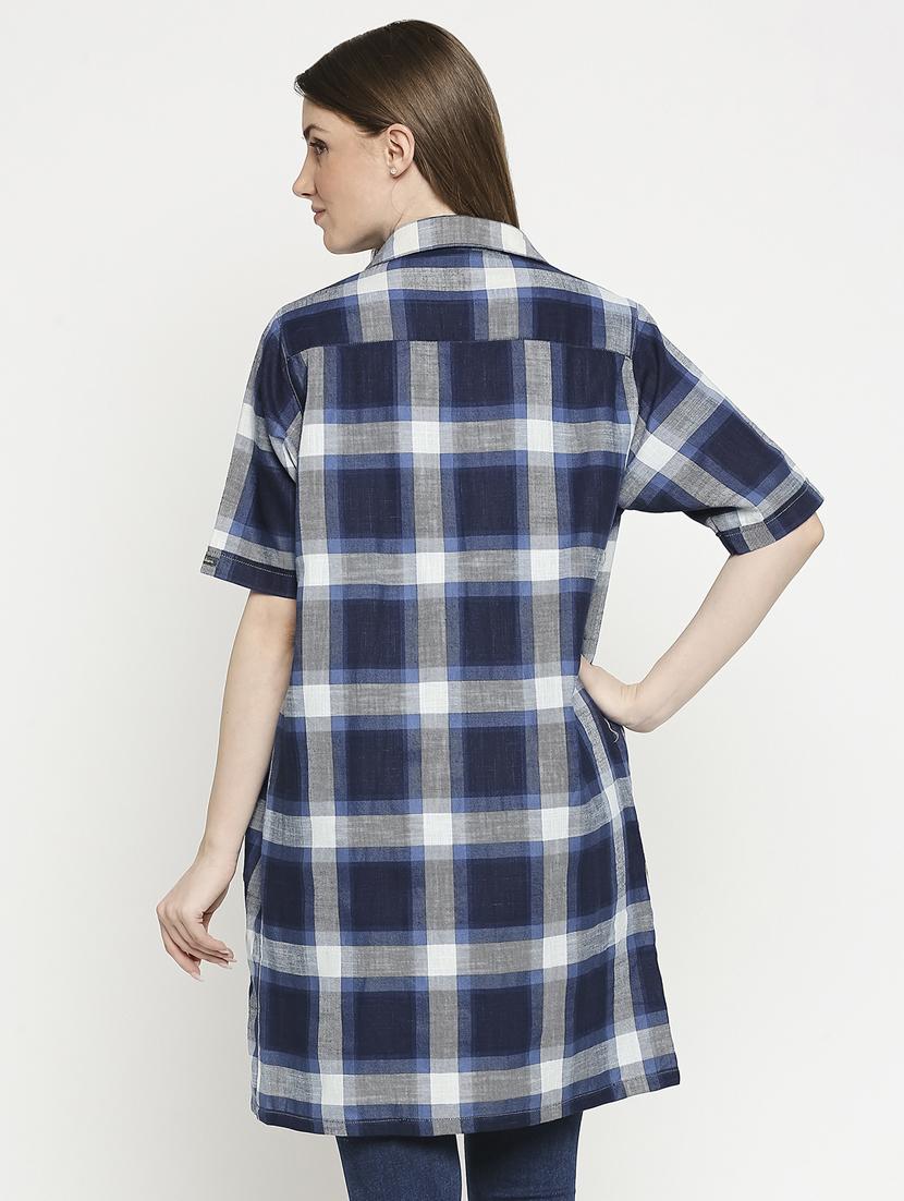 blue checkered regular shrug - 17603339 - Zoom Image - 3