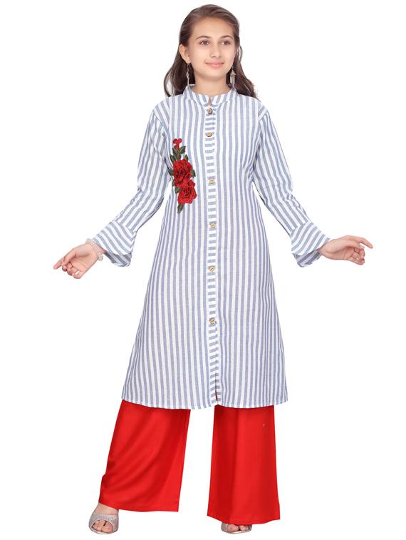 blue cotton suit set - 17603353 - Zoom Image - 1