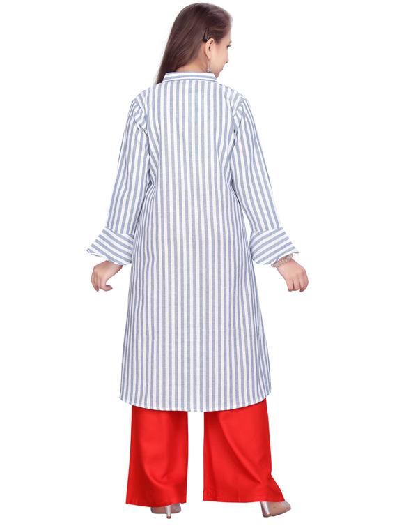 blue cotton suit set - 17603353 - Zoom Image - 3