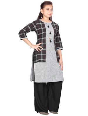 black cotton suit set - 17603364 - Standard Image - 2