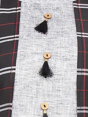 black cotton suit set - 17603364 - Standard Image - 4