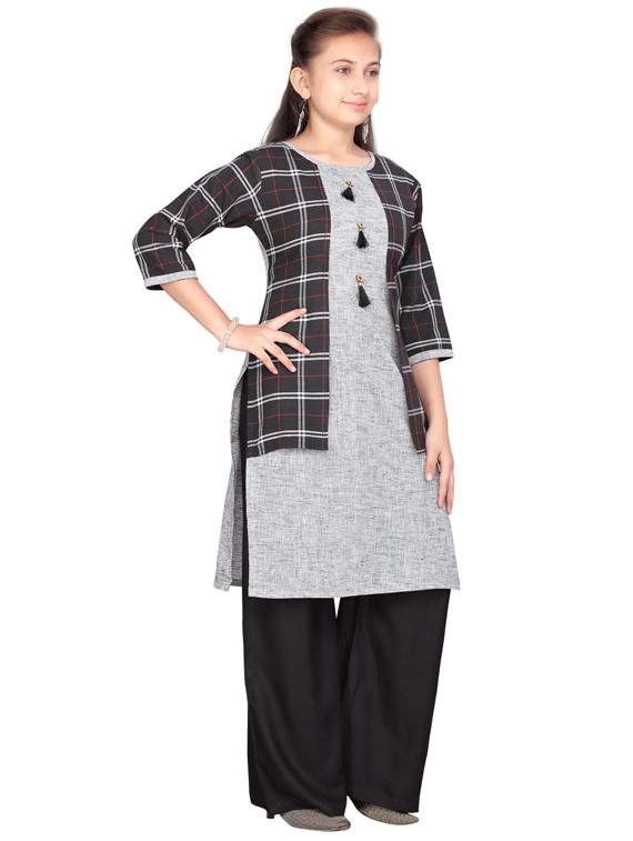 black cotton suit set - 17603364 - Zoom Image - 2