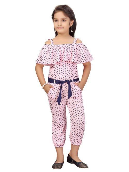 pink cotton blend full length jumpsuit - 17603389 - Standard Image - 1