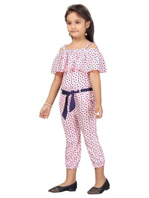 pink cotton blend full length jumpsuit - 17603389 - Standard Image - 2