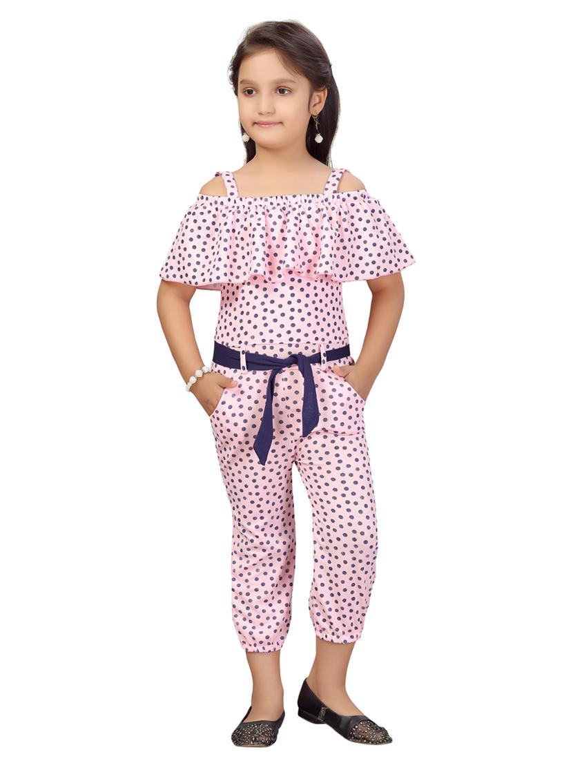 pink cotton blend full length jumpsuit - 17603389 - Zoom Image - 1