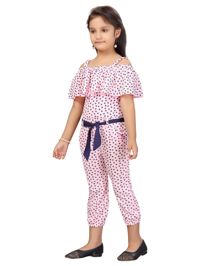 pink cotton blend full length jumpsuit - 17603389 - Zoom Image - 2