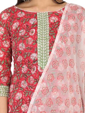 printed unstitched suit - 17603440 - Standard Image - 5