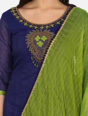 embroidered unstitched suit - 17603475 - Standard Image - 3