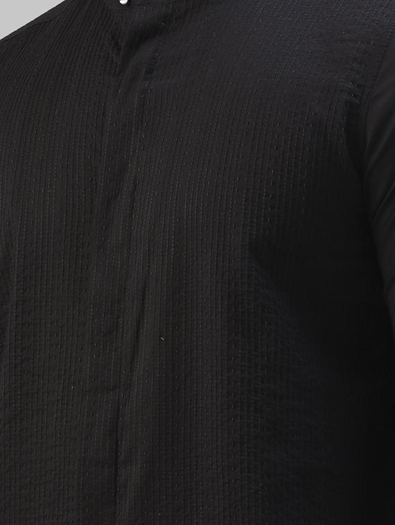 black self design casual shirt - 17603586 - Zoom Image - 5