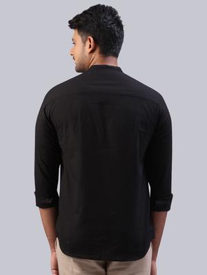 black self design casual shirt - 17603587 - Standard Image - 3