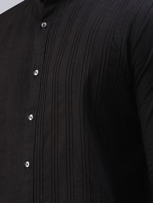 black self design casual shirt - 17603587 - Standard Image - 5