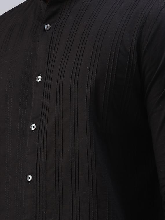 black self design casual shirt - 17603587 - Zoom Image - 5