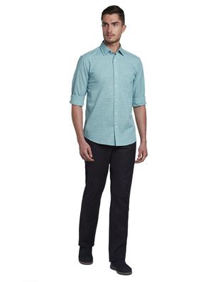green self design casual shirt - 17604033 - Standard Image - 4