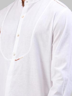 white solid casual shirt - 17604224 - Standard Image - 5