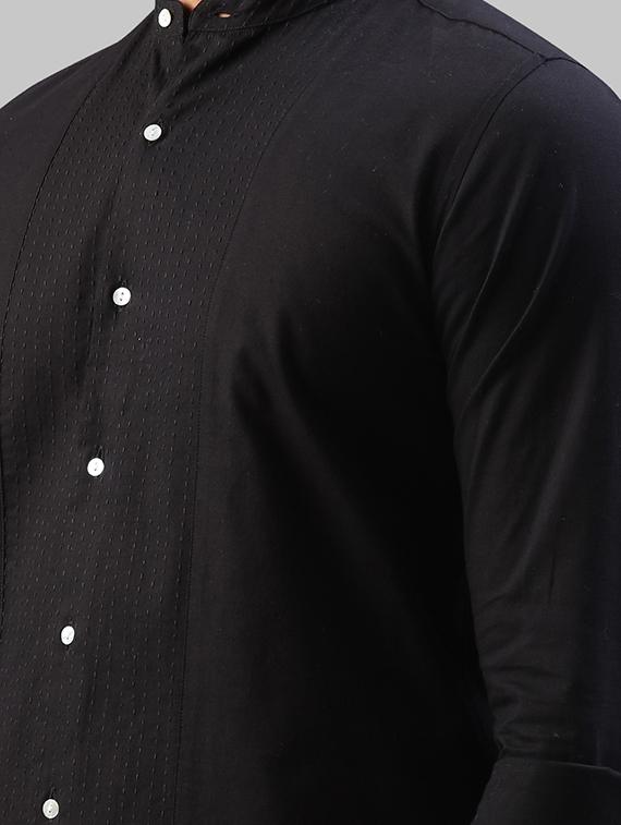 black self design casual shirt - 17604226 - Zoom Image - 5