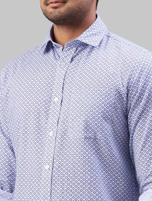 blue printed casual shirt - 17604287 - Standard Image - 5