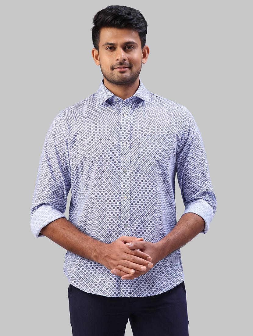 blue printed casual shirt - 17604287 - Zoom Image - 1
