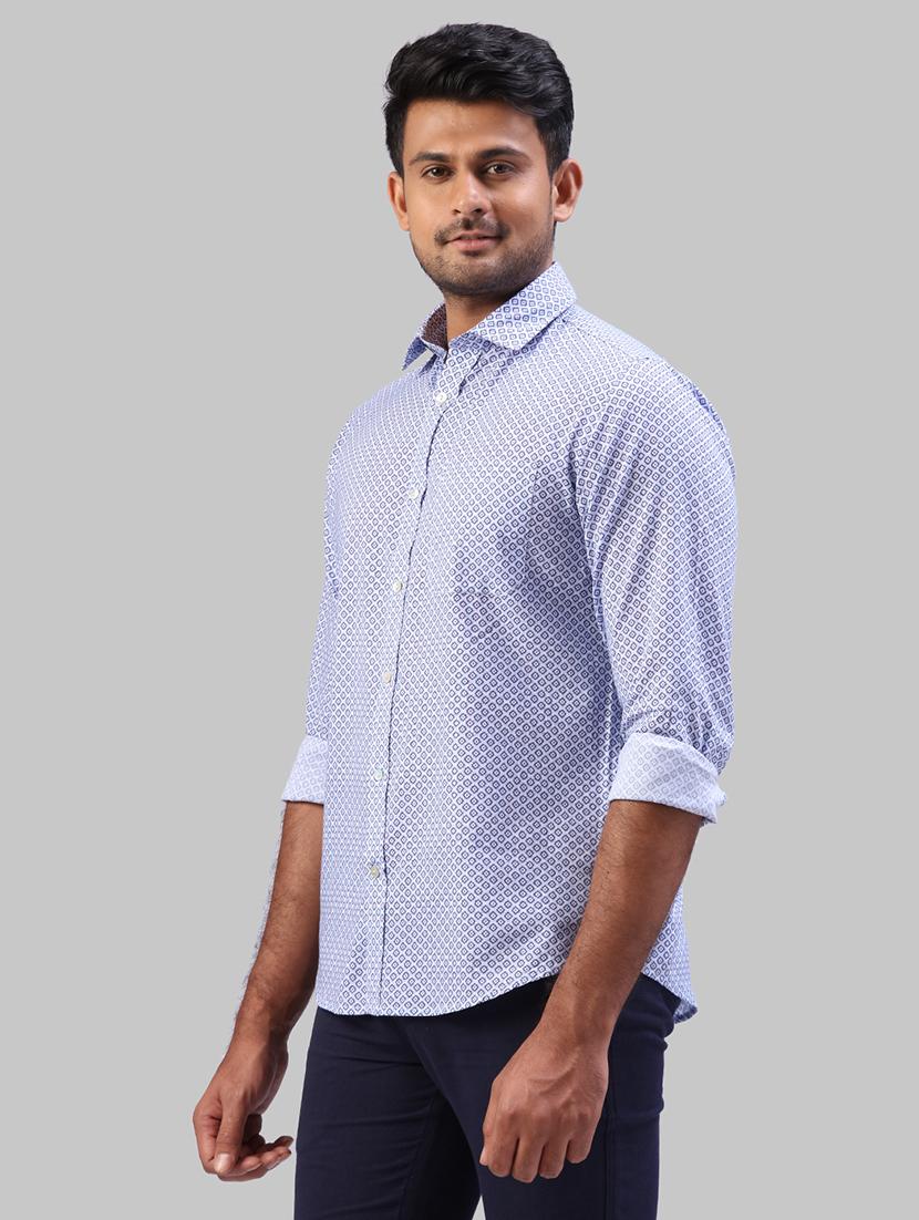 blue printed casual shirt - 17604287 - Zoom Image - 2